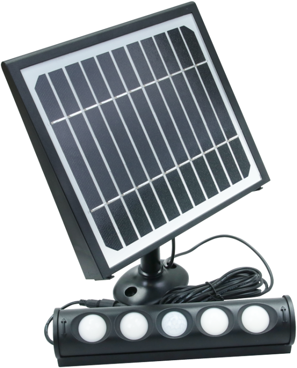Reflektor solarny LED z czujnikiem ruchu 8W, 4000 K, 700 lm, IP65, 3,7 V 4000 mAh LSFLSP8W Tracon Electric