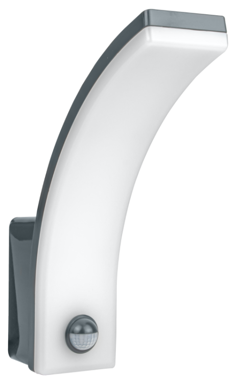 Kinkiet natynkowy z czujnikiem ruchu, zaokrąglony, antracyt 230VAC, 20W, 140°, 2-9m,10s-15m, 4500K , IP65, 2300lm, EEI=E SLIBA20W Tracon Electric