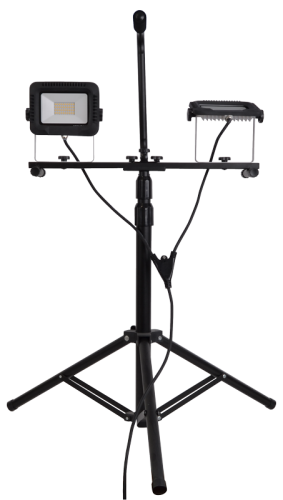 Reflektor montażowy LED na stojaku 220-240 VAC, 2×20W, 4000K, IP65, 2×1600lm, EEI=G RSMDAW220W Tracon Electric