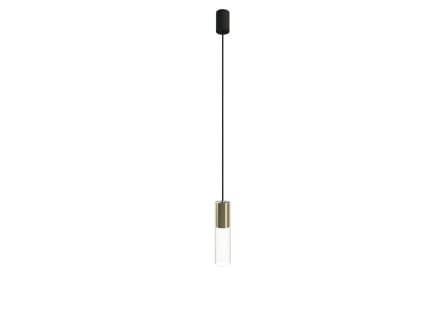 Lampa sufitowa wisząca Industrialna Loft CYLINDER SOLID BRASS M zwis 7868 NOWODVORSKI Lighting GU10 oświetleniowa żyrandol nowoczesna tuba szkło metal do Kuchni Jadalni nad stół blat wyspę złota Inspiracje Premium