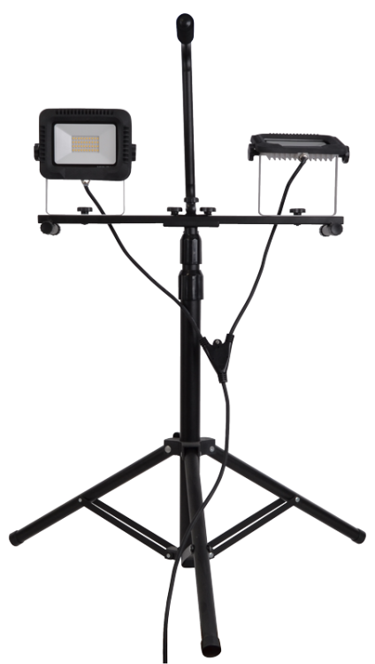 Reflektor montażowy LED na stojaku 220-240 VAC, 2×30W, 4000K, IP65, 2×2400lm, EEI=G RSMDAW230W Tracon Electric