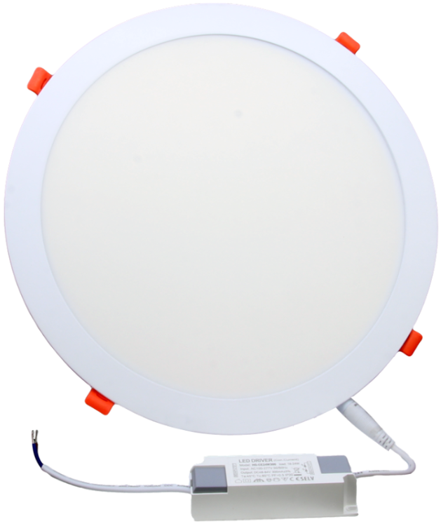 Podtynkowa, okrągła, biała, oprawa LED typu downlight 230 VAC 50Hz, 21 W, 2155 lm, D=300 mm, 4000 K, IP40, EEI=F LED-DL-21NW Tracon Electric