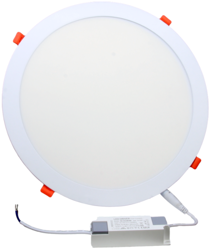Podtynkowa, okrągła, biała, oprawa LED typu downlight 230 VAC 50Hz, 21 W, 2155 lm, D=300 mm, 2700 K, IP40, EEI=F LED-DL-21WW Tracon Electric