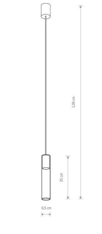 Lampa sufitowa wisząca Industrialna Loft CYLINDER BLACK L zwis 7864 NOWODVORSKI Lighting GU10 oświetleniowa żyrandol nowoczesna tuba szkło metal do Kuchni Jadalni nad stół blat wyspę czarna Inspiracje Premium