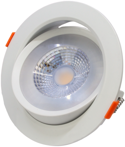 Obrotowa oprawa LED do sufitów podwieszanych 200-240 V, 50Hz, 7W, 4000K, 450lm, 38°, IP20,D=95mm, EEI=G DLCOB7NW Tracon Electric