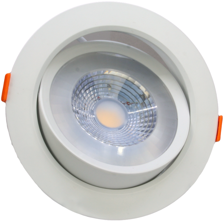 Obrotowa oprawa LED do sufitów podwieszanych 200-240 V, 50Hz, 9W, 4000K, 630lm, 38°, IP20,D=115mm, EEI=G DLCOB9NW Tracon Electric