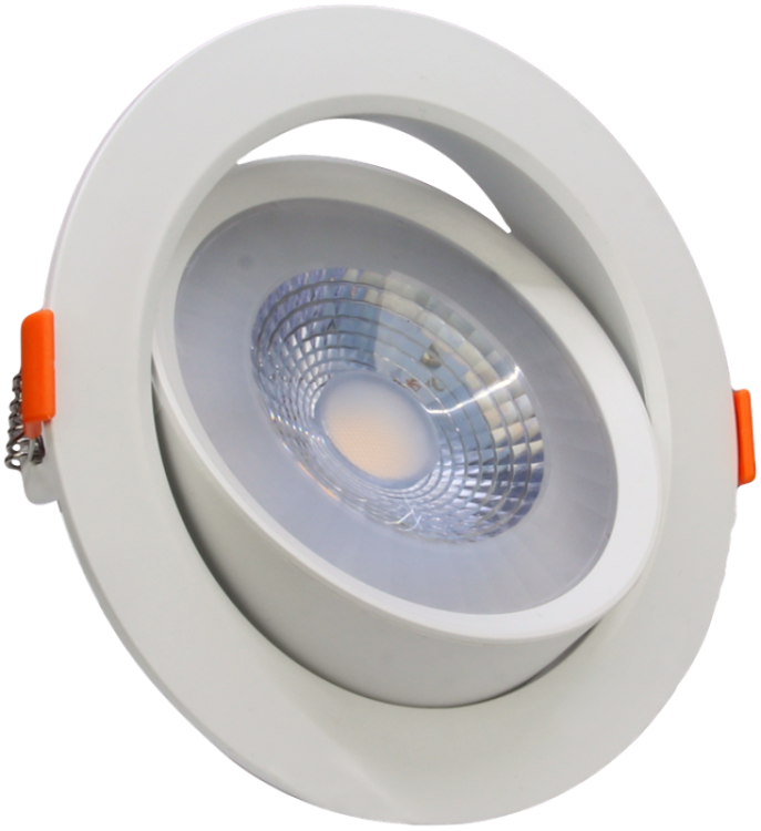 Obrotowa oprawa LED do sufitów podwieszanych 200-240 V, 50Hz, 9W, 4000K, 630lm, 38°, IP20,D=115mm, EEI=G DLCOB9NW Tracon Electric