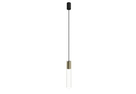 Lampa sufitowa wisząca Industrialna Loft CYLINDER SOLID BRASS L zwis 7867 NOWODVORSKI Lighting GU10 oświetleniowa żyrandol nowoczesna tuba szkło metal do Kuchni Jadalni nad stół blat wyspę złota Inspiracje Premium