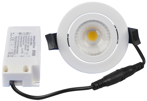 Obrotowa oprawa LED do sufitów podwieszanych, okrągła 230 V, 50Hz, 13W, 4000K, 1210lm, 60°, IP65, EEI=F DLCOBD13W Tracon Electric