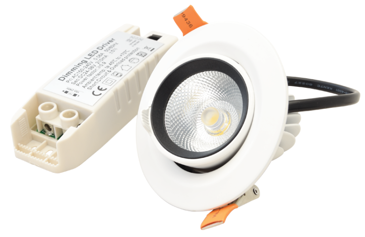 Oprawa LED do sufitów podwieszanych, obrotowa 200-240VAC, 10 W, 800 lm, 4000 K, IP40, EEI=G DLCOBA10W Tracon Electric