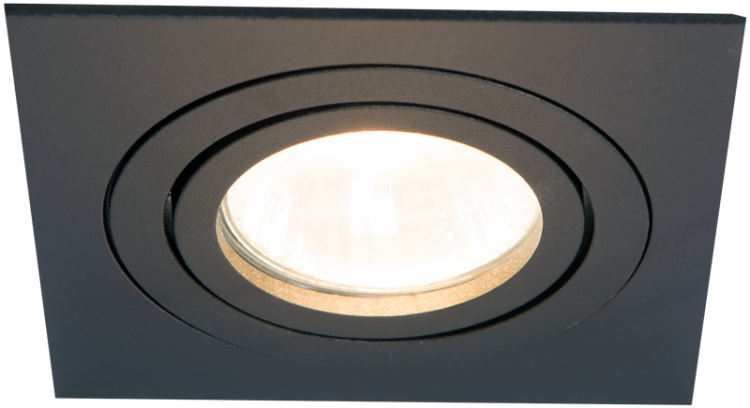 Reflektor podtynkowy, regulowany, kwadratowy, czarny 93x93x24mm SPND1B Tracon Electric