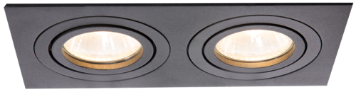 Reflektor podtynkowy, regulowany, kwadratowy, czarny 173x93x24mm SPND2B Tracon Electric