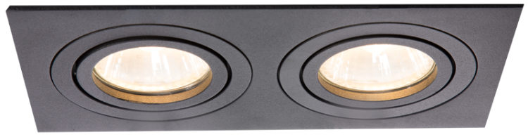 Reflektor podtynkowy, regulowany, kwadratowy, czarny 173x93x24mm SPND2B Tracon Electric