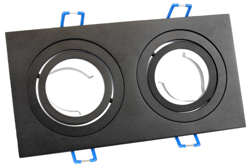 Reflektor podtynkowy, regulowany, kwadratowy, czarny 173x93x24mm SPND2B Tracon Electric