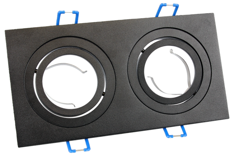 Reflektor podtynkowy, regulowany, kwadratowy, czarny 173x93x24mm SPND2B Tracon Electric