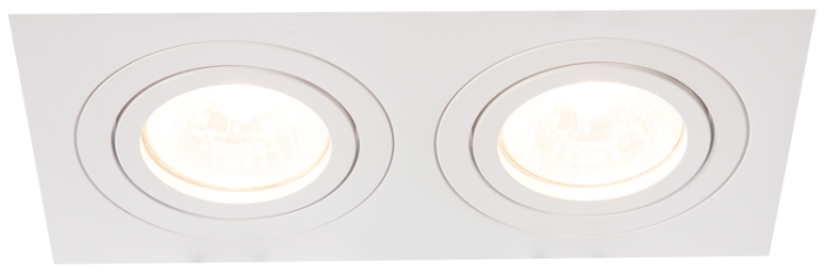 Reflektor podtynkowy, regulowany, kwadratowy, biały 173x93x24mm SPND2W Tracon Electric