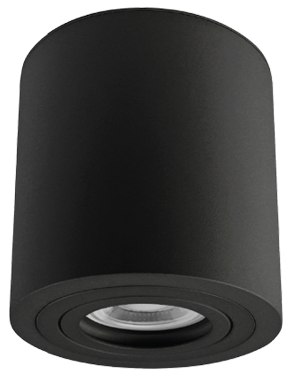 Reflektor sufitowy, hermetyczny, cylindryczny, czarny 100-240VAC, 50Hz, 1xGU10, max.35W, IP44 SPGU10MIPB Tracon Electric