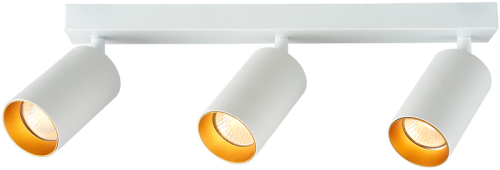 Reflektor sufitowy, regulowany, biały ze złotym odbłyśnikiem 100-240VAC, 50Hz, 3xGU10, max.3x35W SPGU10MA3GW Tracon Electric