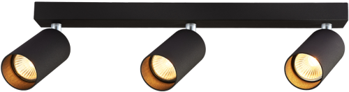 Reflektor sufitowy, regulowany, czarny 100-240VAC, 50Hz, 3xGU10, max.3x35W SPGU10MA3B Tracon Electric