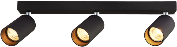 Reflektor sufitowy, regulowany, czarny 100-240VAC, 50Hz, 3xGU10, max.3x35W SPGU10MA3B Tracon Electric