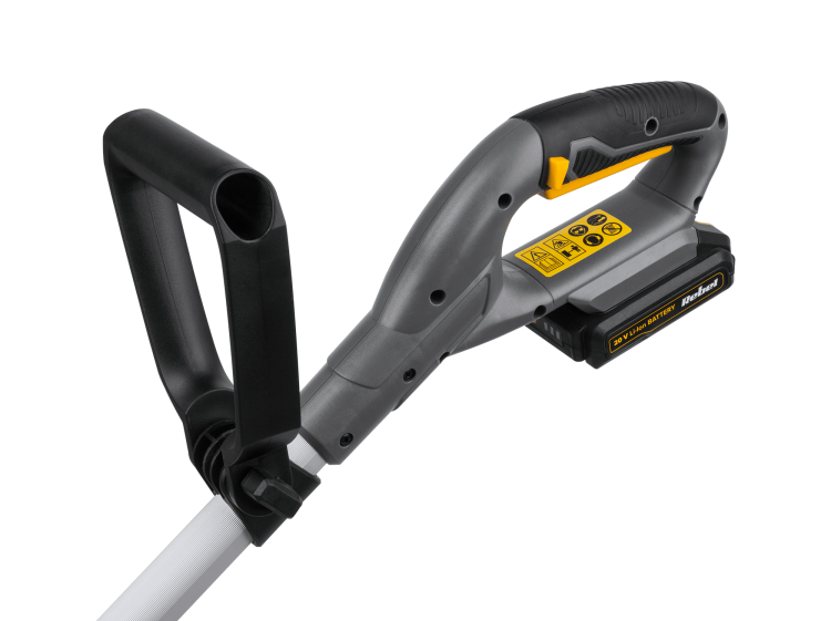 Kosa Podkaszarka Akumulatorowa do trawy RB-5002 Rebel Tools 20V szerokość koszenia 220 mm Li-Ion bezprzewodowa kosiarka elektryczna trawnika z akumulatorem i ładowarką zestaw