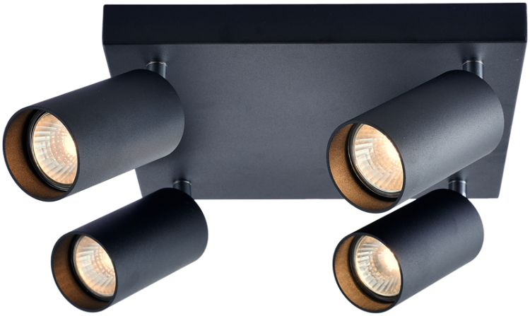 Reflektor sufitowy, regulowany, czarny 100-240VAC, 50Hz, 4xGU10, max.4x35W SPGU10MAN4B Tracon Electric