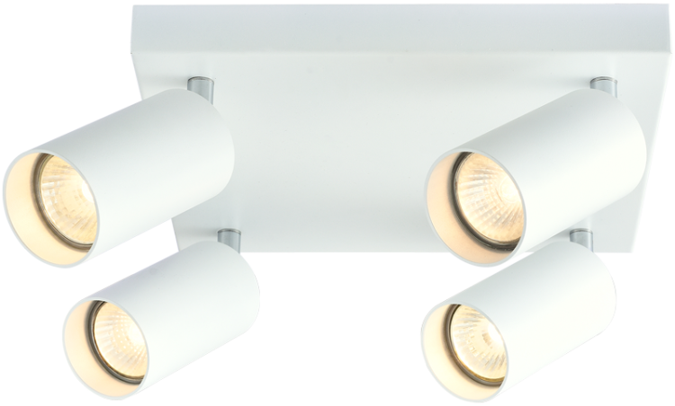 Reflektor sufitowy, regulowany, biały 100-240VAC, 50Hz, 4xGU10, max.4x35W SPGU10MAN4W Tracon Electric