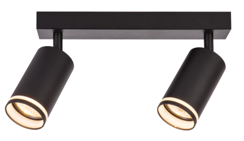 Reflektor sufitowy, regulowany, czarny 100-240VAC, 50Hz, 2xGU10, max.2x35W SPGU10LMA2B Tracon Electric