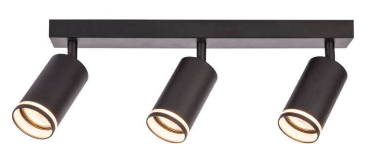 Reflektor sufitowy, regulowany, czarny 100-240VAC, 50Hz, 3xGU10, max.3x35W SPGU10LMA3B Tracon Electric