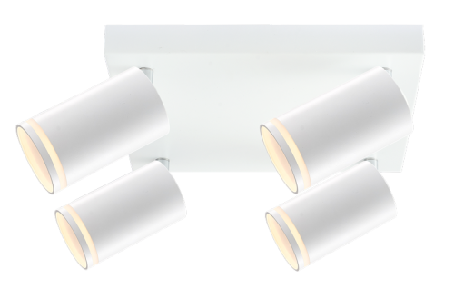 Reflektor sufitowy, regulowany, biały 100-240VAC, 50Hz, 4xGU10, max.4x35W SPGU10LMAN4W Tracon Electric