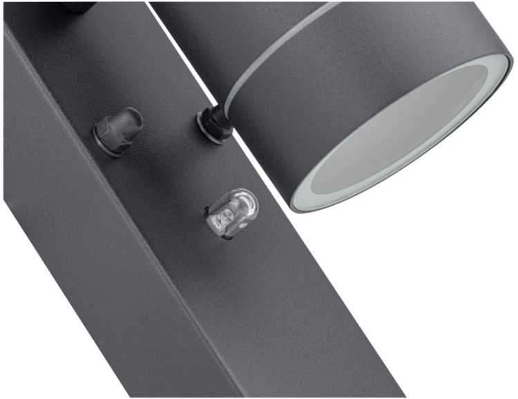 Reflektor ścienny zewnętrzny, z cz. zmierzchu antracyt 100-240VAC, 50Hz, 1xGU10, max.35W, 30lux, IP44 SPGU10IPFA1A Tracon Electric