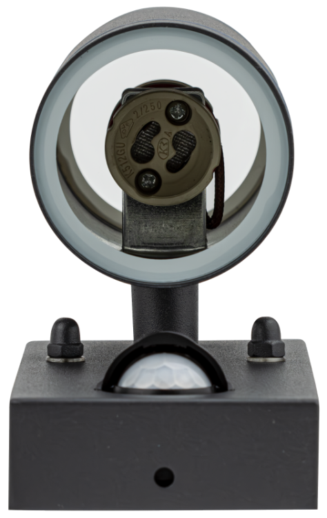 Reflektor ścienny zewnętrzny, z cz. ruchu antracyt 100-240VAC,50Hz,2xGU10,max35W,10s-4min,max 8m,3-2000lx,IP44 SPGU10IPFS2A Tracon Electric