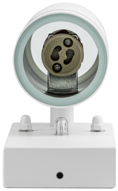 Reflektor ścienny zewnętrzny, z cz. zmierzchu biały 100-240VAC, 50Hz, 2xGU10, max.35W, 30lux, IP44 SPGU10IPFA2F Tracon Electric