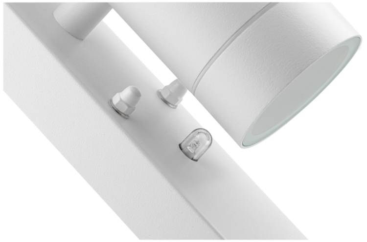 Reflektor ścienny zewnętrzny, z cz. zmierzchu biały 100-240VAC, 50Hz, 2xGU10, max.35W, 30lux, IP44 SPGU10IPFA2F Tracon Electric