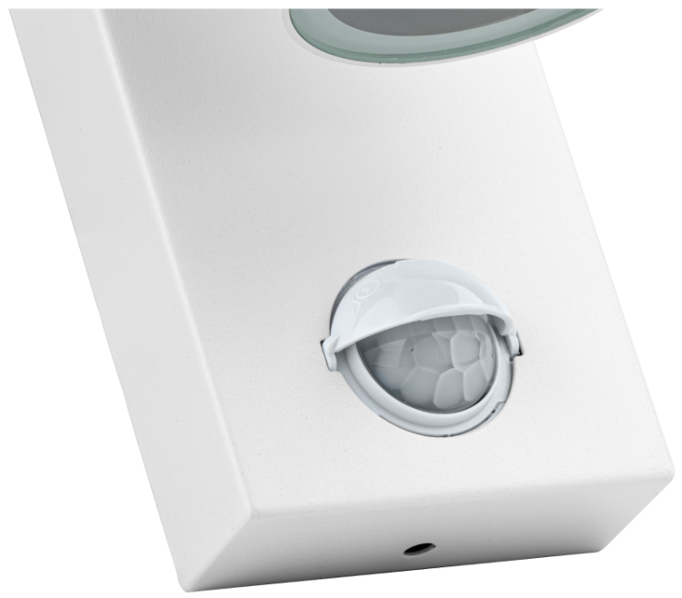 Reflektor ścienny zewnętrzny, z cz ruchu biały 100-240VAC,50Hz,2xGU10,max35W,10s-4min,max 8m,3-2000lx,IP44 SPGU10IPFS2F Tracon Electric