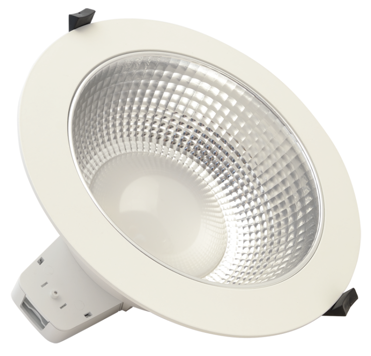 Downlight LED ze zmienna barwą światła 230VAC,25W,2280/2650/2450lm,3000/4000/5700K,90°,IP54, EEI=F DLTRIO25W Tracon Electric