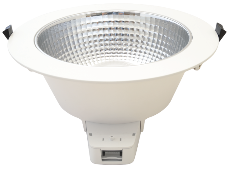Downlight LED ze zmienna barwą światła 230VAC,25W,2280/2650/2450lm,3000/4000/5700K,90°,IP54, EEI=F DLTRIO25W Tracon Electric