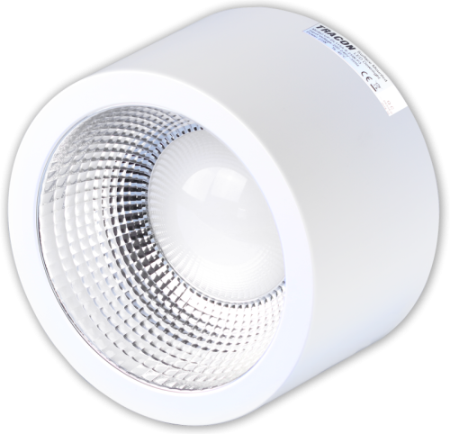 Oprawa naścienna ze zmienną barwą światłą, okrągła 230V,18W,3000/4000/5700K,1440/1670/1530lm, 90°,IP54, EEI=F DLFTRIO18W Tracon Electric