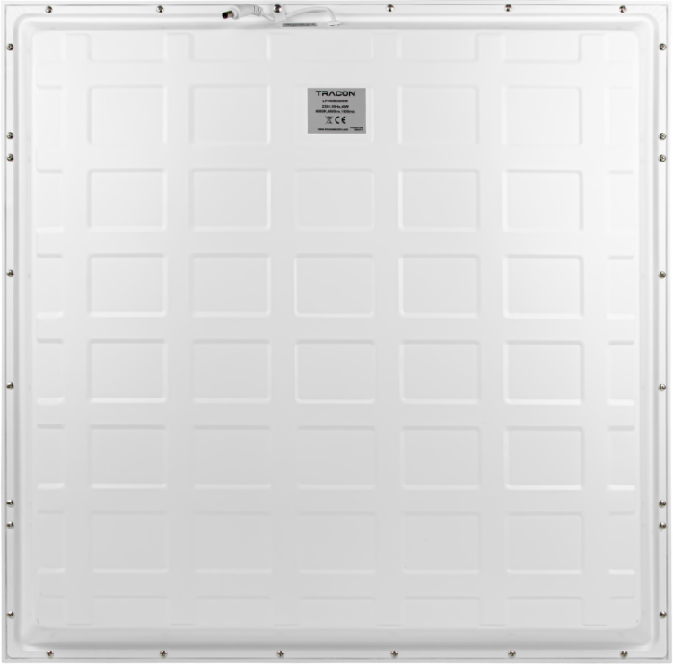 Panel LED, kwadratowy, typu backlit, UGR<21 230VAC,50Hz,48W,4800lm,4000K,IP40,UGR<21,595x595mm,EEI=F LPX606050NW Tracon Electric