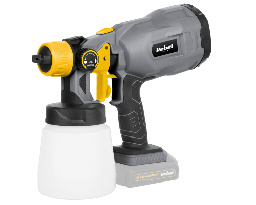 Pistolet malarski akumulatorowy RB-1061 Rebel Tools 20V do malowania Li-Ion bezprzewodowy elektryczny