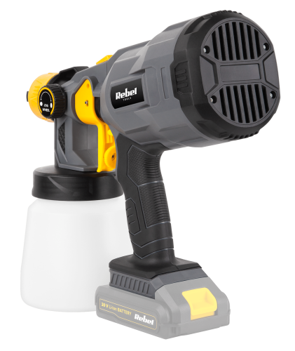 Pistolet malarski akumulatorowy RB-1061 Rebel Tools 20V do malowania Li-Ion bezprzewodowy elektryczny