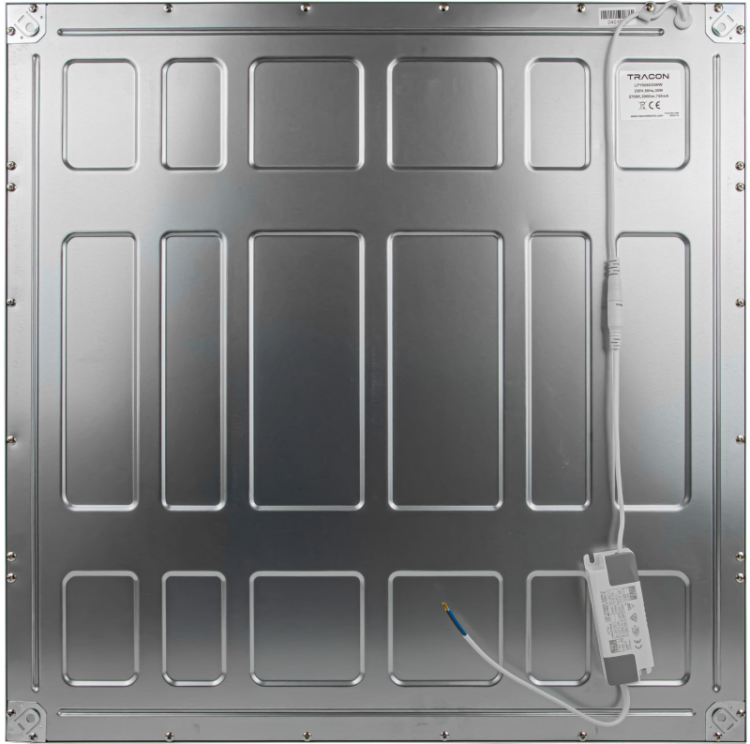 Panel LED, kwadratowy, typu edgelit 230VAC,50Hz,40W,4400lm,2700K,IP40,UGR<19,595x595mm,EEI=E LPY606040WW Tracon Electric