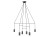 Lampa sufitowa wisząca Industrialna Loft IMBRIA BLACK VI 9677 NOWODVORSKI Lighting GU10 x6 oświetleniowa żyrandol nowoczesna metal do Kuchni Jadalni nad stół blat wyspę czarna zwis Inspiracje Premium