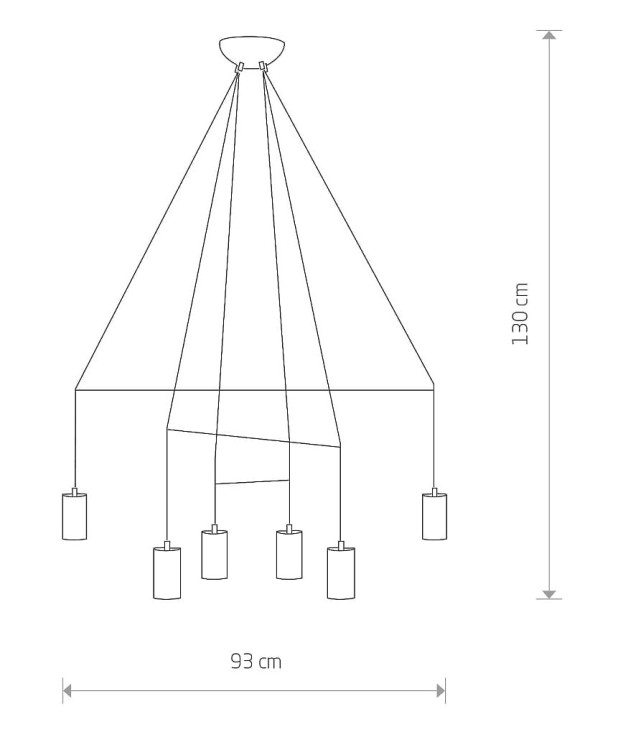 Lampa sufitowa wisząca Industrialna Loft IMBRIA BLACK VI 9677 NOWODVORSKI Lighting GU10 x6 oświetleniowa żyrandol nowoczesna metal do Kuchni Jadalni nad stół blat wyspę czarna zwis Inspiracje Premium