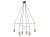 Lampa sufitowa wisząca Industrialna Loft IMBRIA SOLID BRASS VI 7956 NOWODVORSKI Lighting GU10 x6 oświetleniowa żyrandol nowoczesna metal do Kuchni Jadalni nad stół blat wyspę mosiądz złoto-czarna złota zwis Inspiracje Premium