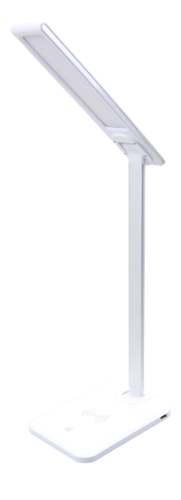 Lampa biurkowa LED, ściemnialna, z ład. bezprzewodową i USB 100-240V, 50HZ, 5W, 250lm, 2700-5700K, EEI=G LALW5W Tracon Electric