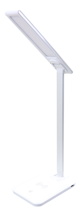 Lampa biurkowa LED, ściemnialna, z ład. bezprzewodową i USB 100-240V, 50HZ, 5W, 250lm, 2700-5700K, EEI=G LALW5W Tracon Electric