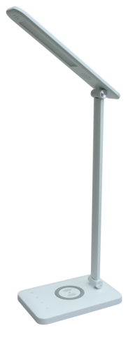 Lampa biurkowa LED, ściemnialna, z ład. bezprzewodową i USB 100-240V, 50HZ, 7W, 550lm, 2700-5700K, EEI=G LALW7W Tracon Electric