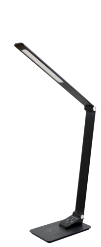 Lampa biurkowa LED, ściemnialna, z ład. bezprzewodową i USB 100-240V, 50HZ, 9,5W, 420lm, 3000-6000K, EEI=G LALW10W Tracon Electric