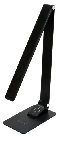 Lampa biurkowa LED, ściemnialna, z ład. bezprzewodową i USB 100-240V, 50HZ, 9,5W, 420lm, 3000-6000K, EEI=G LALW10W Tracon Electric